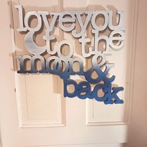Love you to the moon and back wall hanging